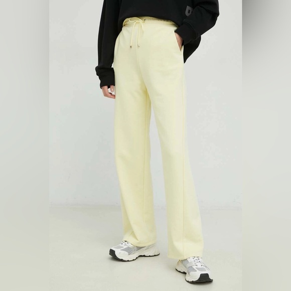 Max Mara Leisure Yellow Ultra Lounge Pants Wide Leg Size Small